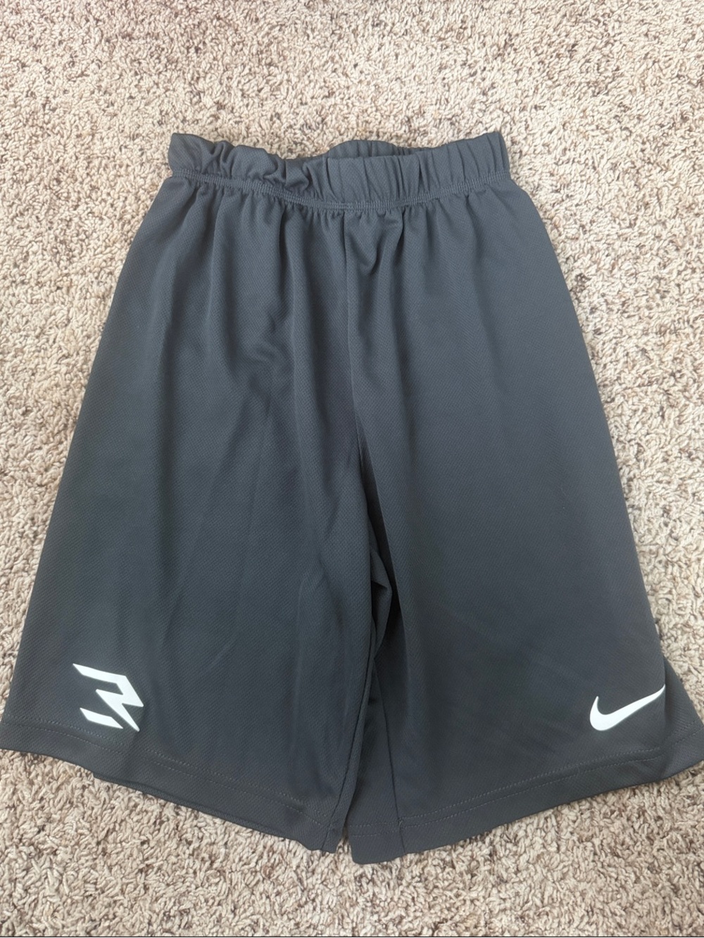 Nike Black Kids Athletic Shorts with White Logos